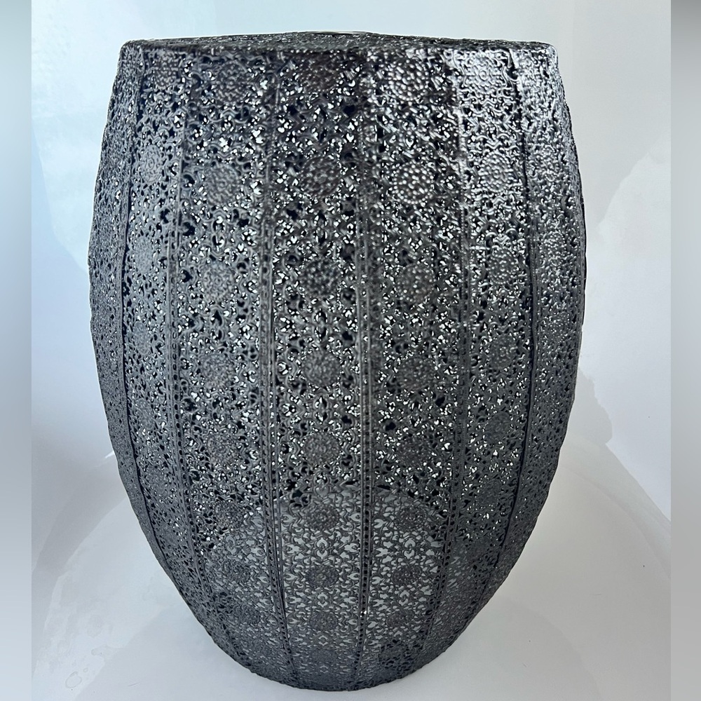 Metal Moroccan lace stool/table